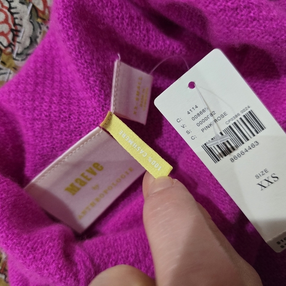 Maeve Pink Cowl Neck Sweater with Relaxed Fit and Soft Texture - Picture 6 of 7